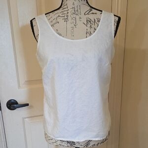 Covington White Women's Cotton/Linen Tank Top
